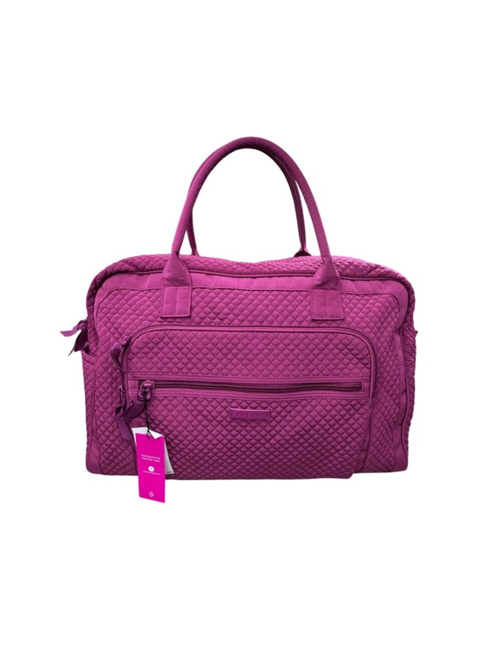 Vera Bradley Weekender Travel Bag Raspberry Radiance Quilted Carry-On 18x12 NEW